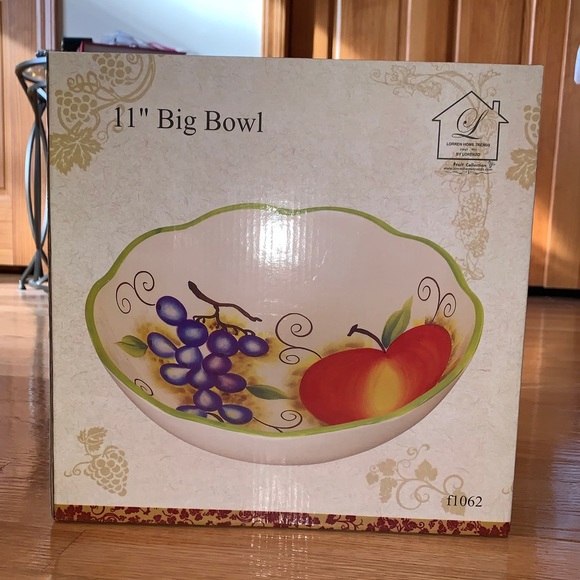 NWOT Ceramic Fruit Serving Bowl - Picture 4 of 7